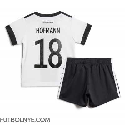Camiseta Alemania Jonas Hofmann #18 Primera Equipación para niños Mundial 2022 manga corta (+ pantalones cortos)